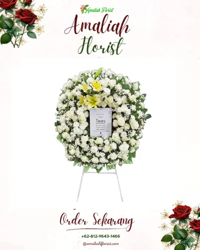 Krans Bunga Duka Cita di P Berayan Bengkel
