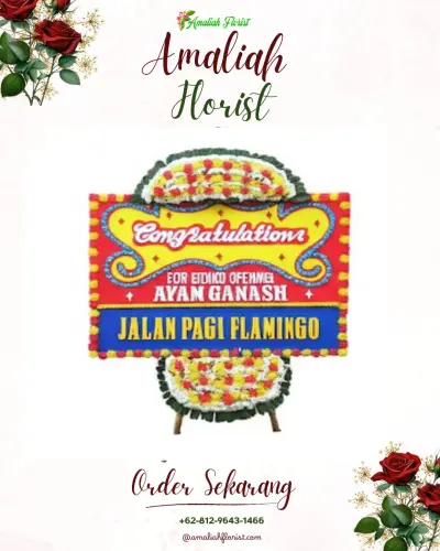 Bunga Papan Congratulation di P Berayan Bengkel